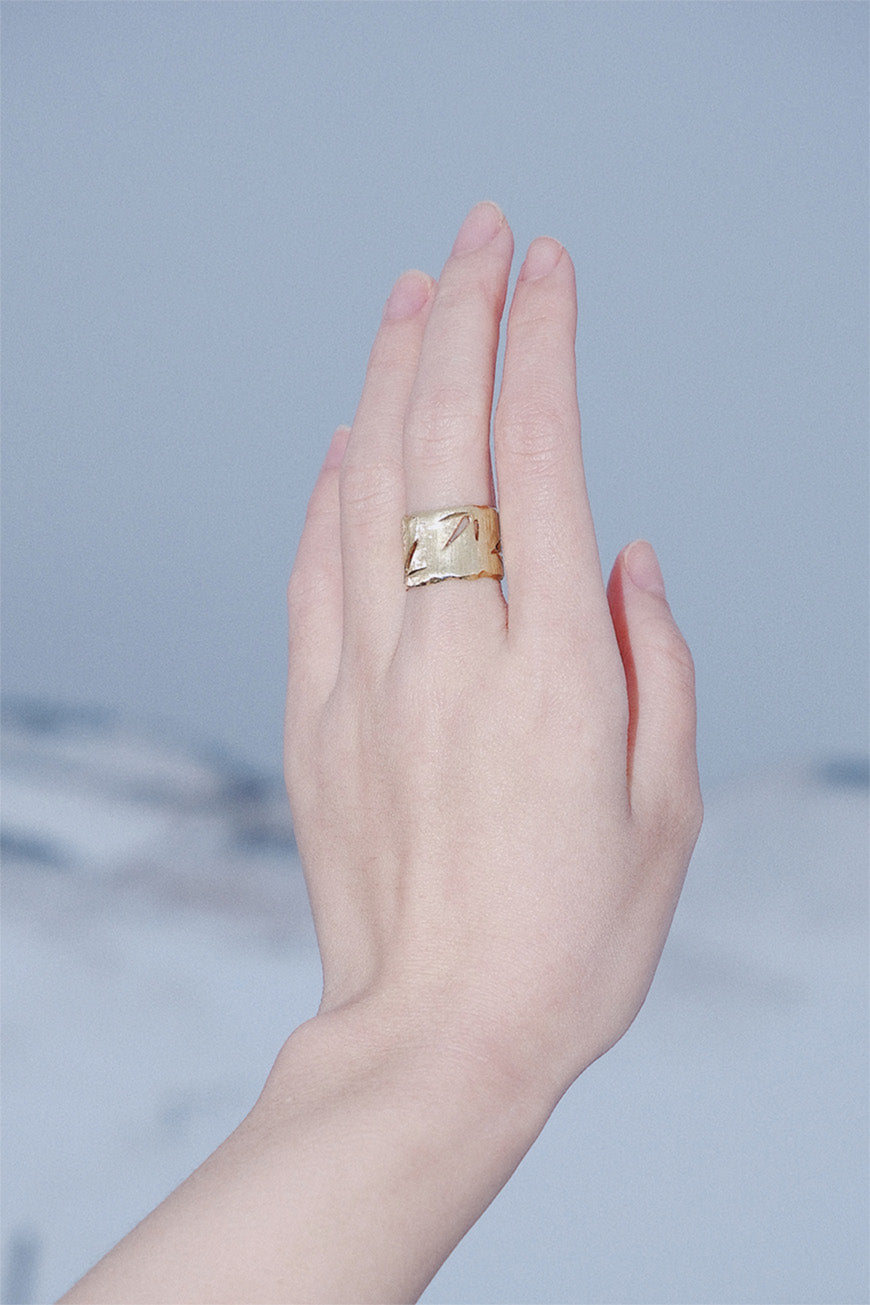 The Gold Bamboo Leaf Ring