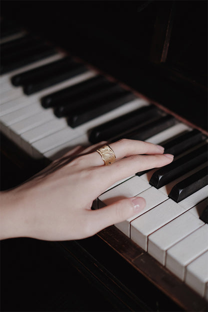 The Gold Bamboo Leaf Ring