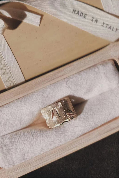 The Gold Bamboo Leaf Ring